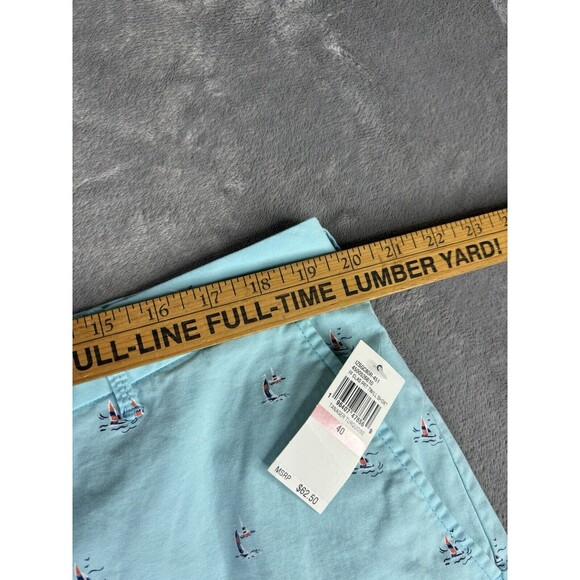 IZOD Shorts Mens‎ 40 Harborside Printed Blue Twill w/ Sailboats 9.5"  New $62 - Picture 9 of 12